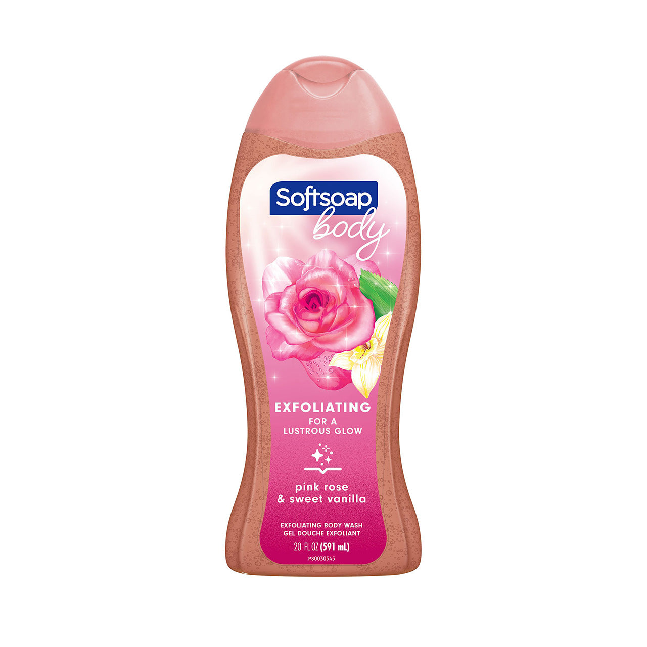 SOFTSOAP 20OZ BODY WASH LUSTROUS GLOW PINK ROSE & VANILLA 4/CS