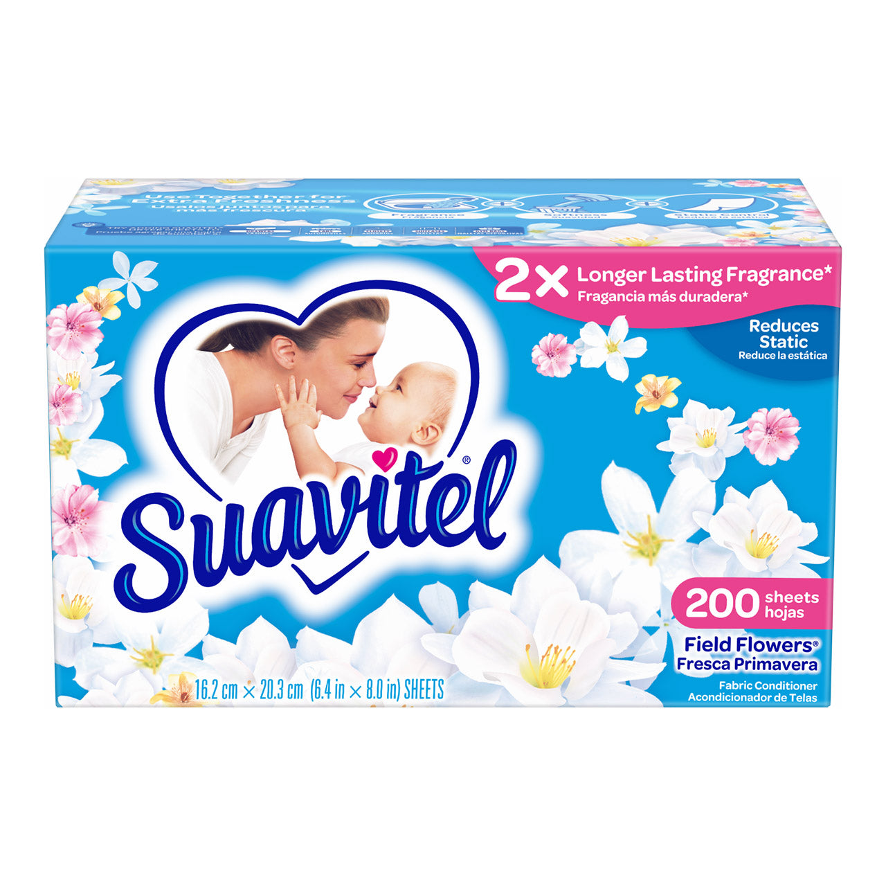 SUAVITEL 18CT SOFTENER DRY SHEETS WATERFALL MIST 15/CS