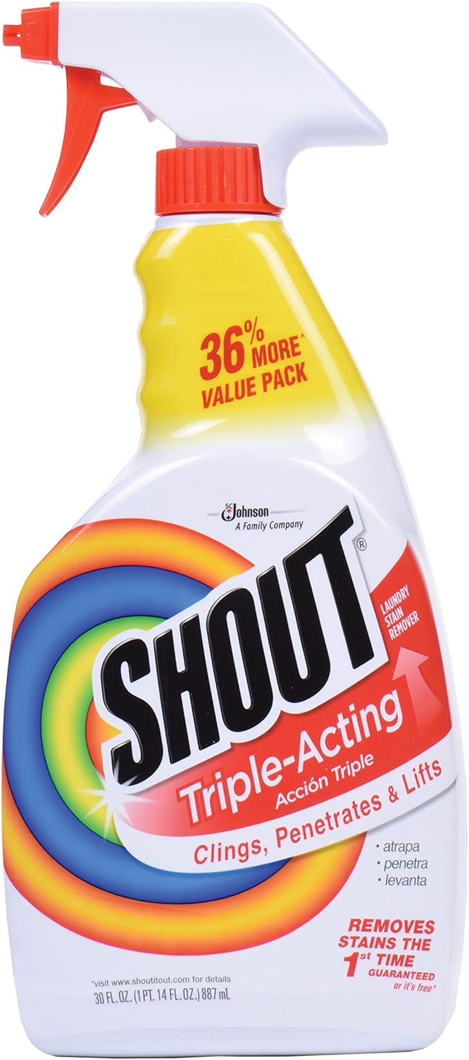 SHOUT 30OZ (887ML)TRIPPLE ACTING LAUNDRY STAIN REMOVER SPRAY 12/CS
