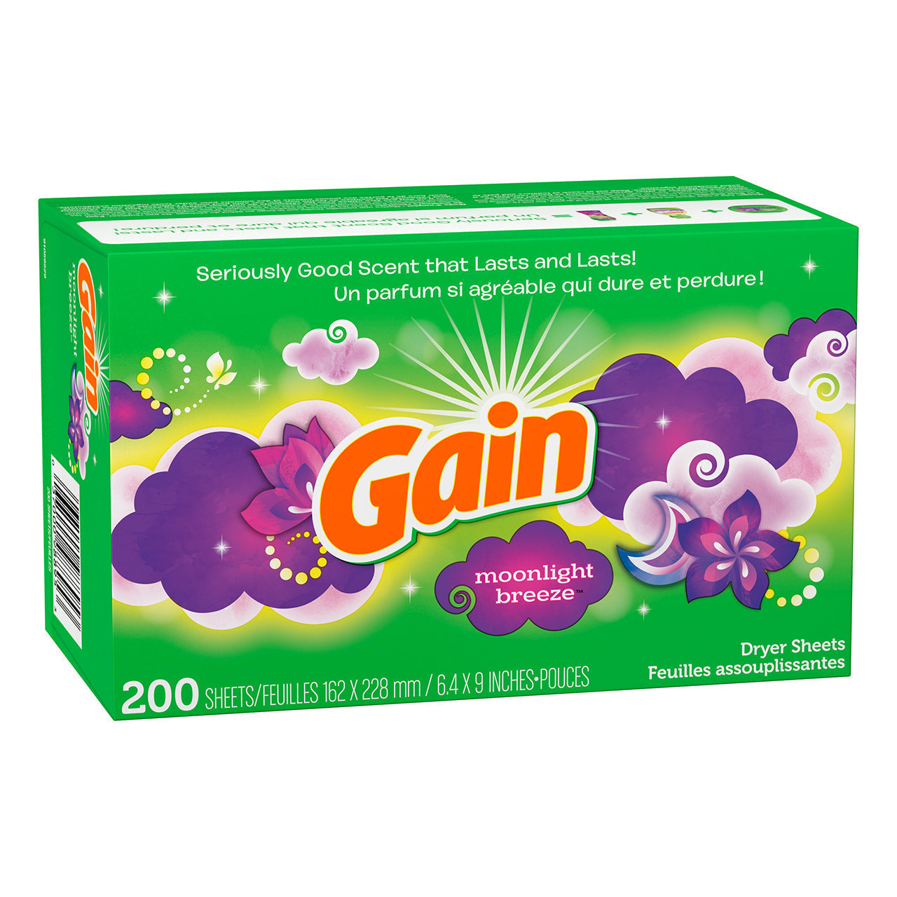 GAIN 200CT FABRIC SHEETS MOONLIGHT BREEZE 6/CS