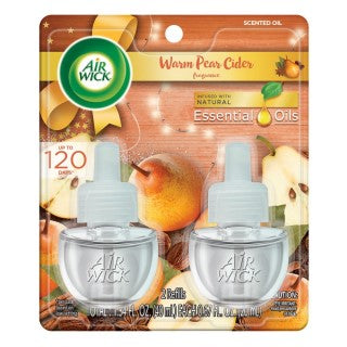 AIR WICK SCENTED 1 OIL PLUS 1 WARMER APPLE BLOSSOM & COTTON 4/CS
