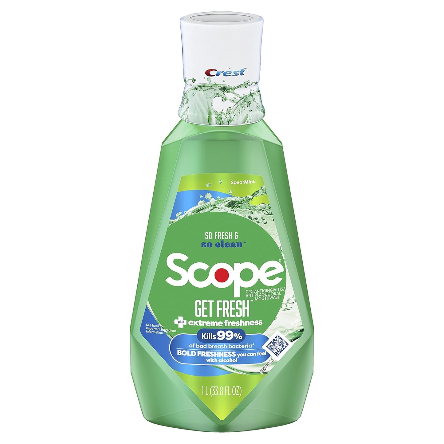 CREST 1 LITER SCOPE MOUTH WASH SPEARMINT 6/CS