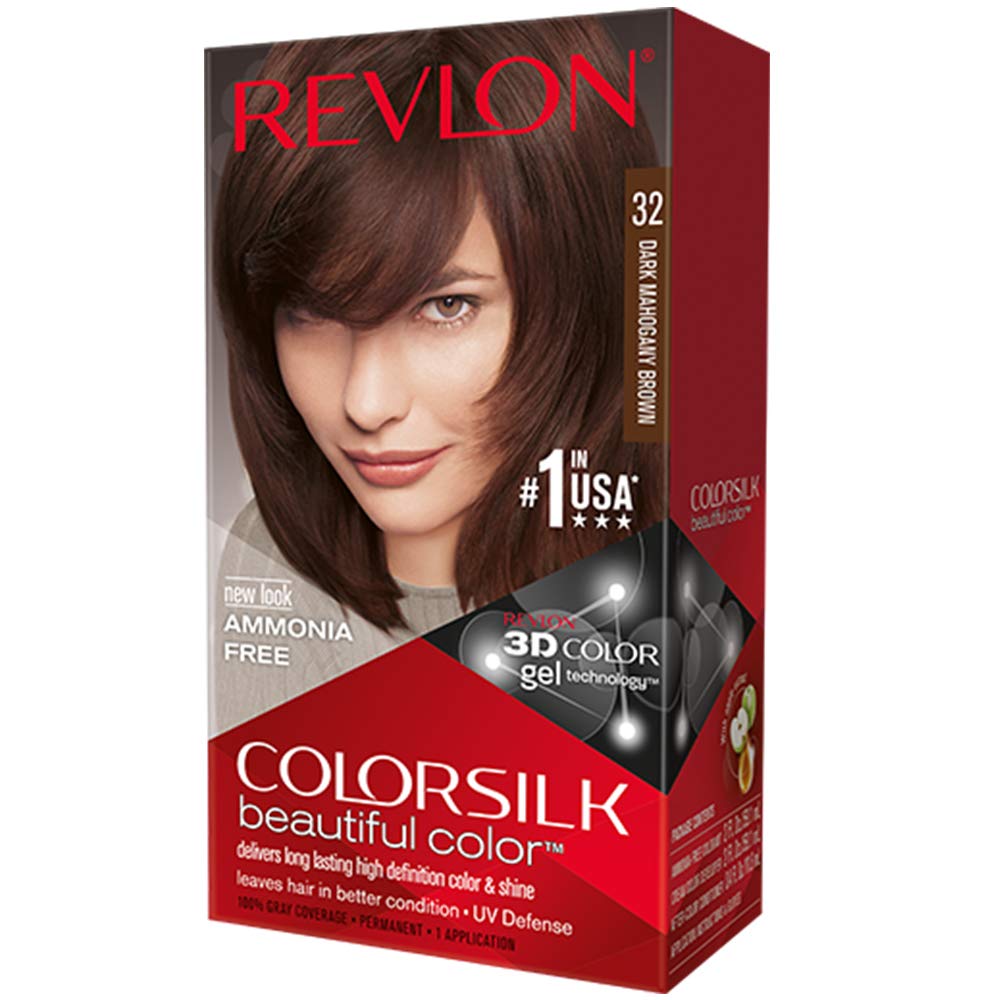 REVLON COLOR SILK #32 DARK MOHOGONY BROWN 12/CS