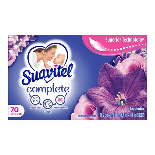SUAVITEL18CT DRY SHEETS SOOTHING LAVENDER (PURPLE)15/CS