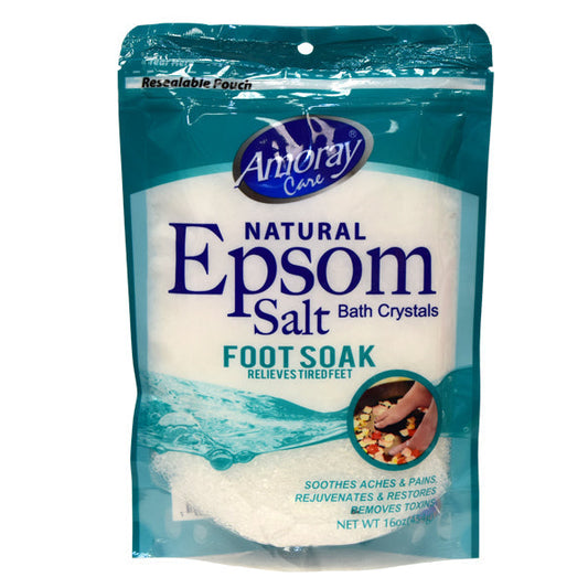 AMORAY 16OZ EPSOM SALT BAG FOOT SOAK 12/CS