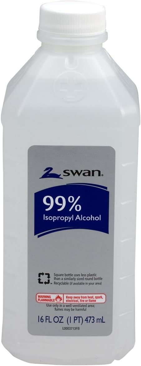 SWAN 99% RUBBING ALCOHOL 16OZ 12/CS