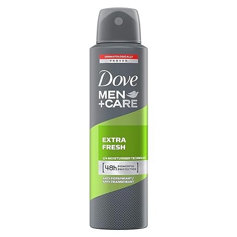 DOVE 150ML SPRAY DEODORANT EXTRA FRESH FOR MEN 12/CS