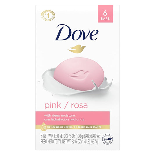 DOVE SOAP 3.75OZ PINK 6PK 12/CS