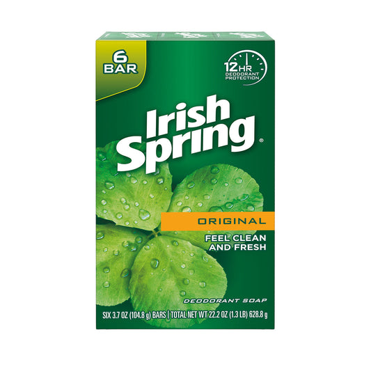 IRISH SPRING 3.75OZ BAR SOAP 6PK -12/CS