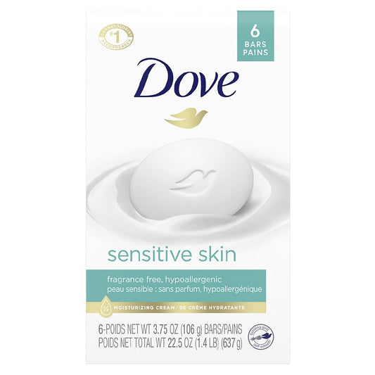DOVE SOAP 3.75OZ SENSITIVE 6PK 12/CS