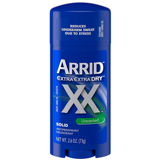 ARRID 2.6OZ EXTRA EXTRA DRY XX ANTIPERSPIRANT DEODORANT UNSCENTED 12/CS