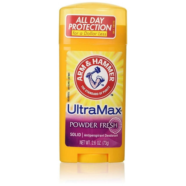 ARM & HAMMER 2.6OZ DEODORANT ULTRA MAX POWDER FRESH 12/CS