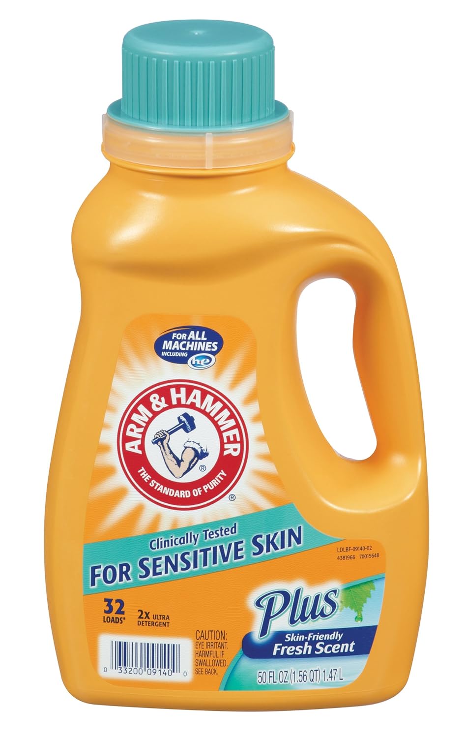 ARM & HAMMER 50OZ LIQUID LAUNDRY DETERGENT SENSITIVE SKIN 8/CS