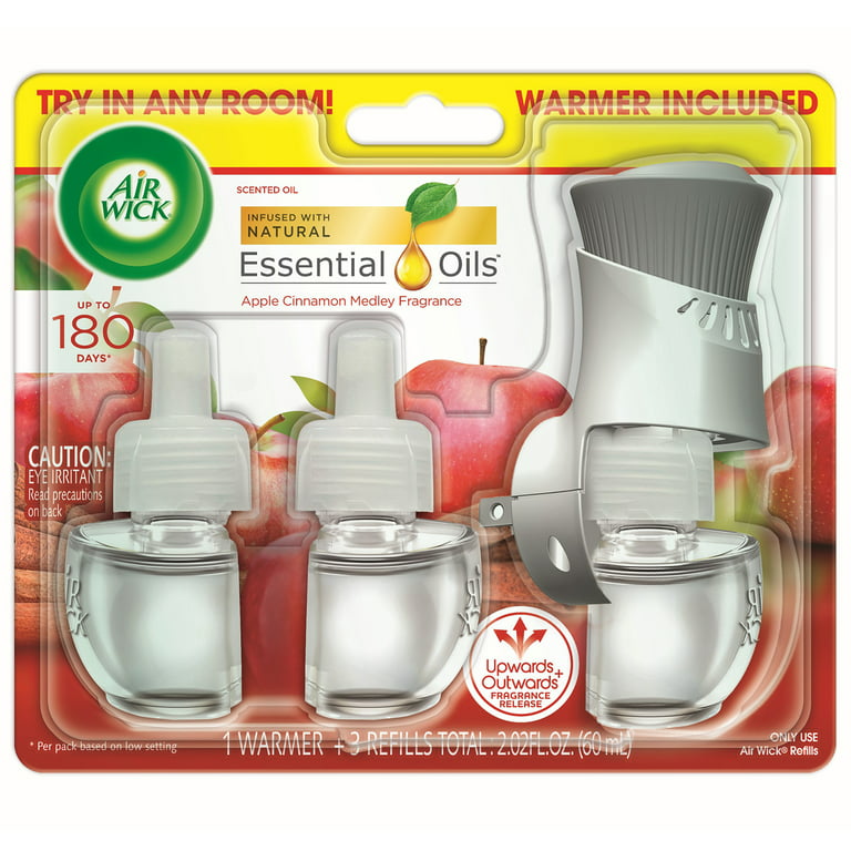 AIR WICK 1 WARMER 3 REFILLS APPLE CINNAMON MEDLEY 6/CS