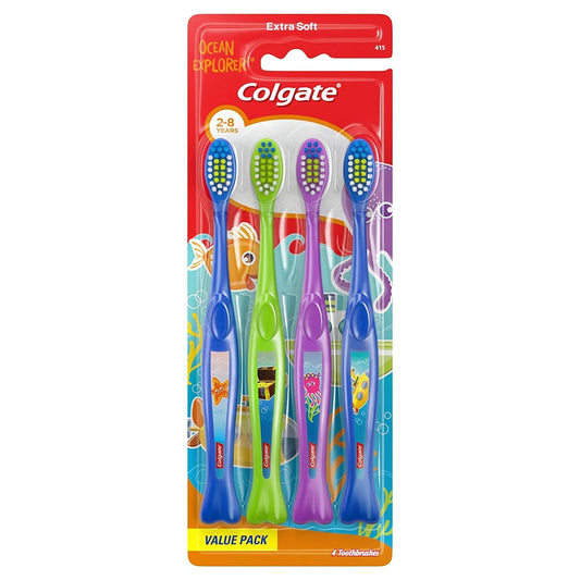 COLGATE TOOTH BRUSH FOR KIDS 4PK OCEAN EXPLORER 12/CS