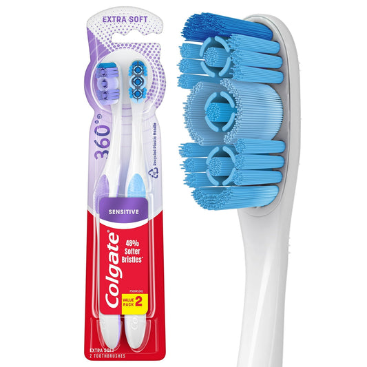 COLGATE TOOTH BRUSH 360 ENAMEL HEALTH EXTRA SOFT FOR SENSITIVE TEETH 12/CS