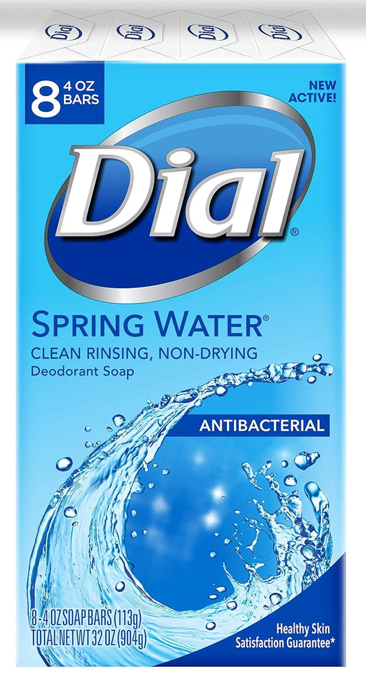 DIAL 4OZ DEODORANT SOAP 8PK SPRING WATER 4/CS