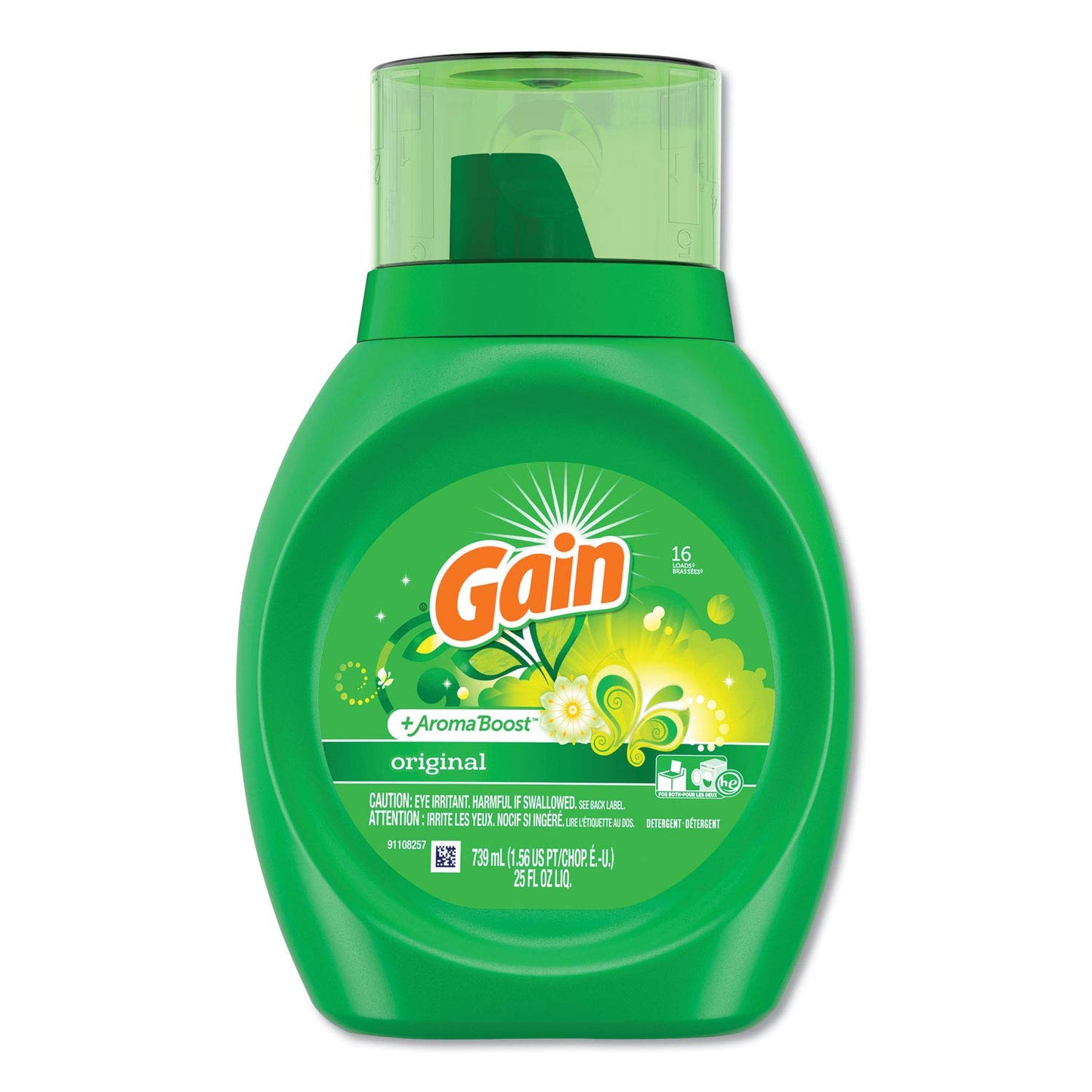 GAIN 25OZ LIQUID LAUNDRY DETERGENT ORIGINAL 6/CS