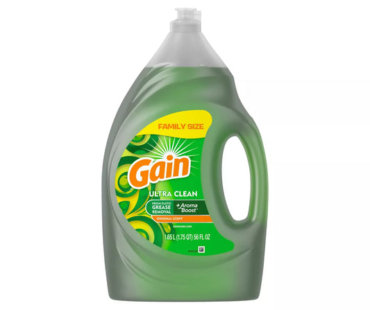 GAIN ULTRA 56OZ DISH SOAP CLEAN + AROMA BOOST ORIGINAL SCENT 4/CS