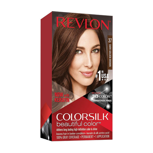 REVLON COLOR SILK #37 DARK GOLDEN BROWN 12/CS