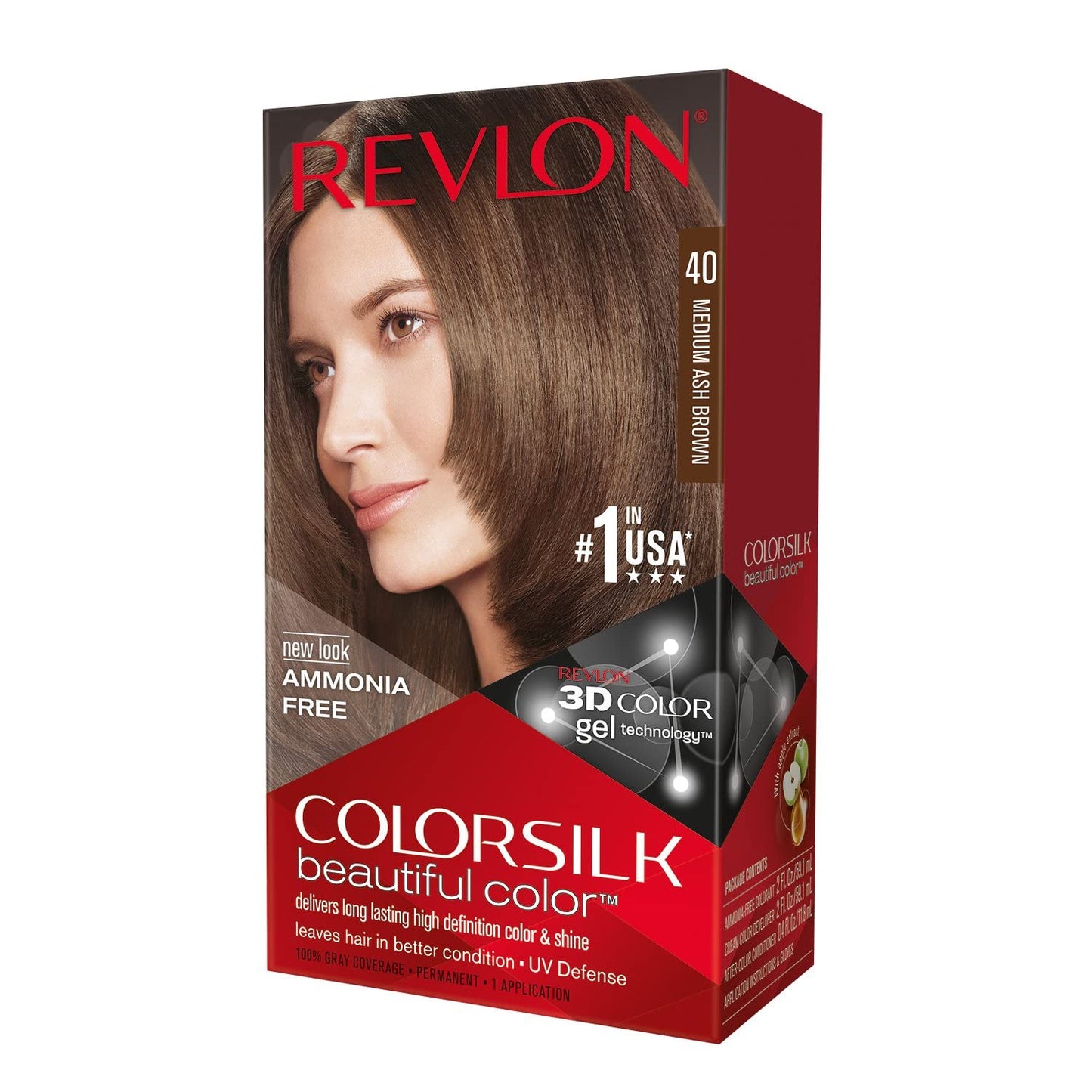 REVLON COLOR SILK #40 MEDIUM ASH BROWN 12/CS