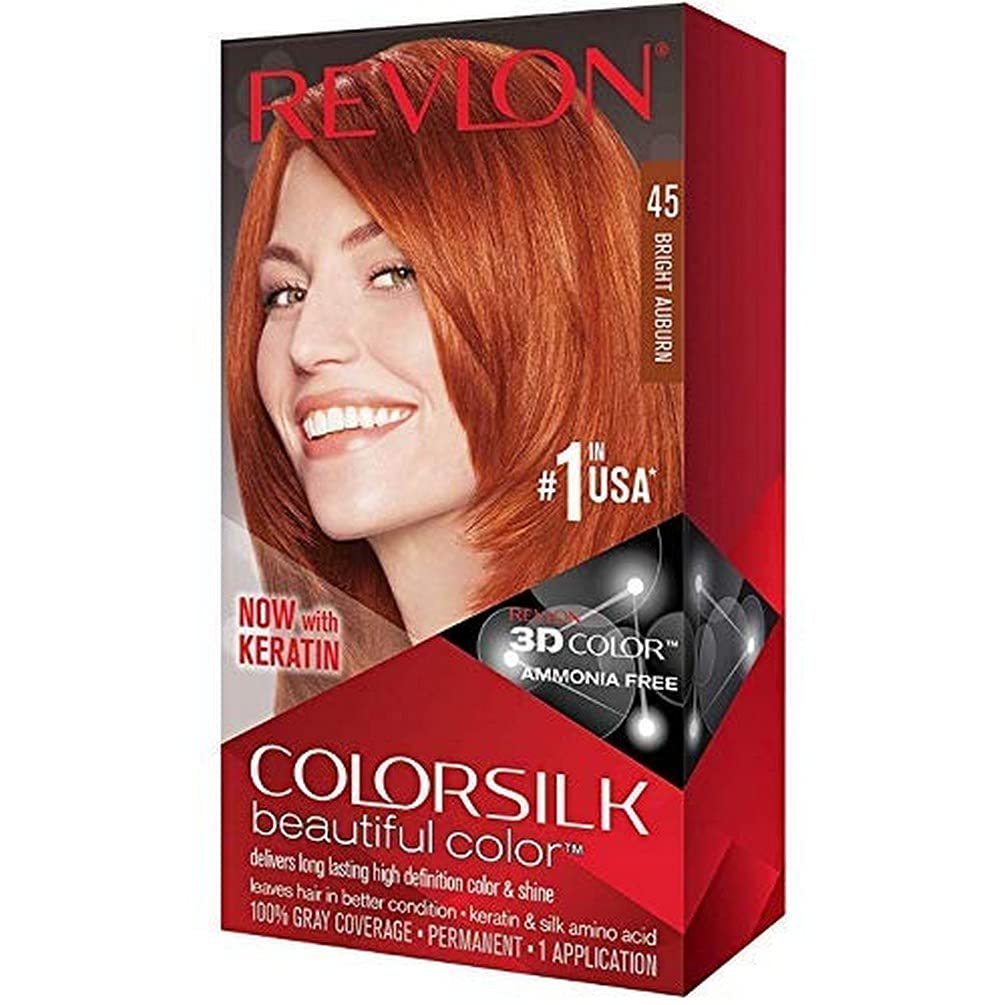 REVLON COLOR SILK #45 MEDIUM BRIGHT AUBURN 12/CS