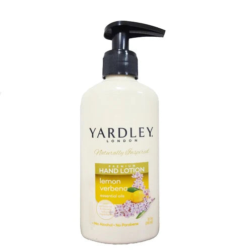 YARDLEY 8.4OZ PREMIUM HAND LOTION LEMON VERBENA W/PUMP 12/CS