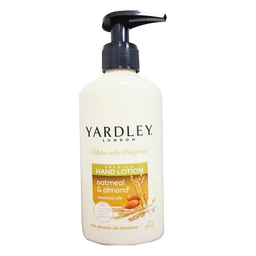 YARDLEY 8.4OZ PREMIUM HAND LOTION OAT MEAL & ALMOND W/PUMP 12/CS