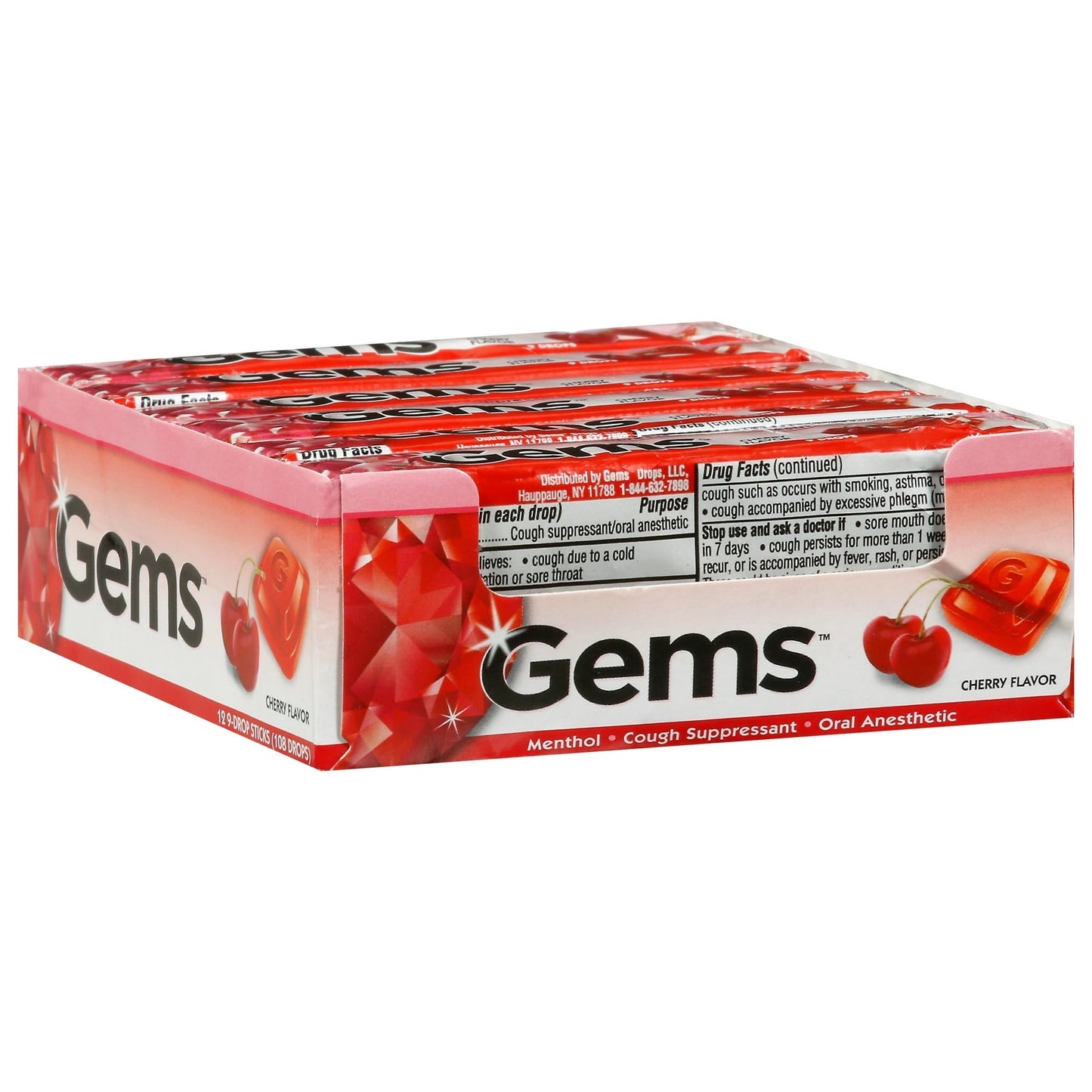 GEMS COUGH DROPS MENTHOL CHERRY FLAVOR