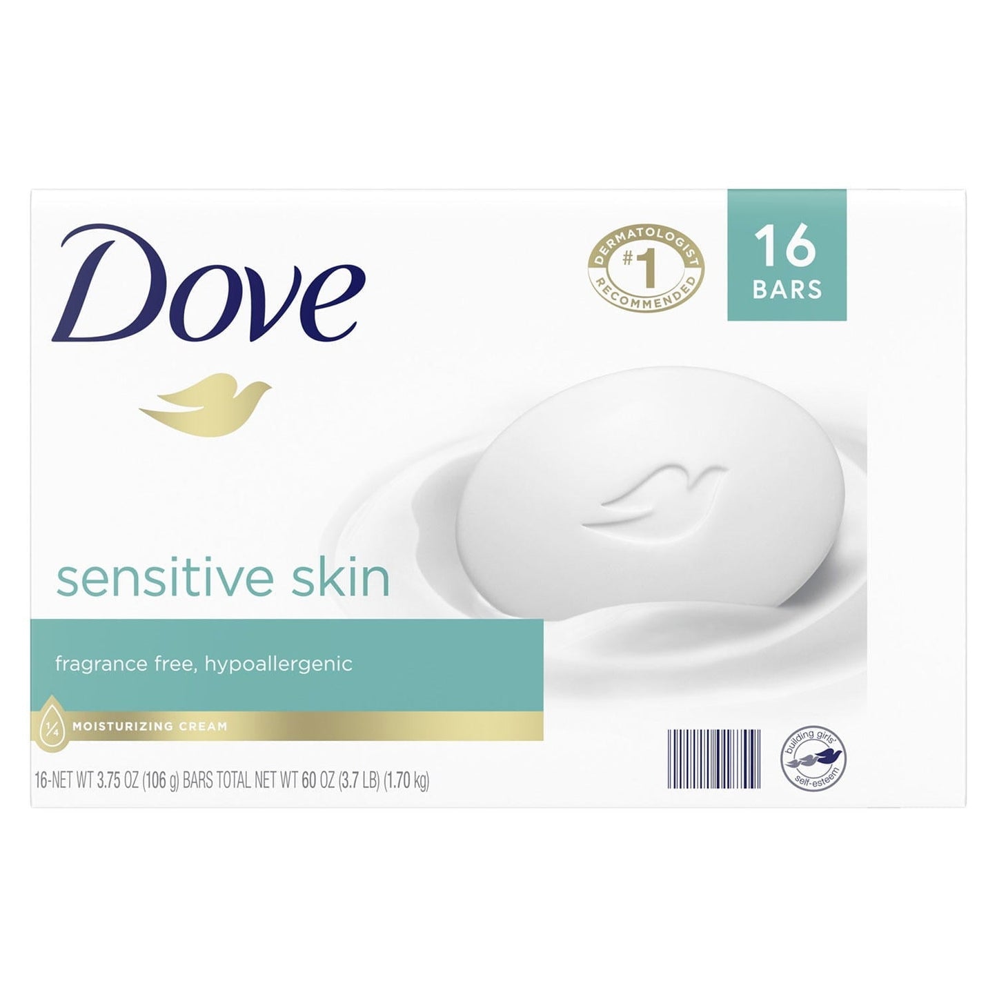 DOVE 3.75OZ BAR SOAP 16PK SENSITIVE 6/CS