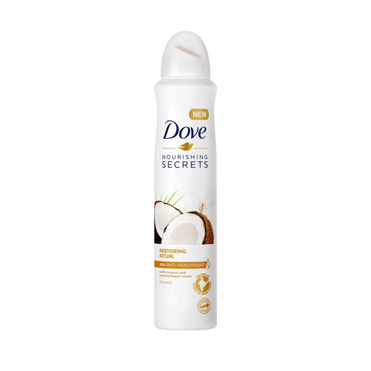 DOVE 250ML DEODORANT SPRAY RESTORING RITUAL W/COCONUT JASMINE 6/CS