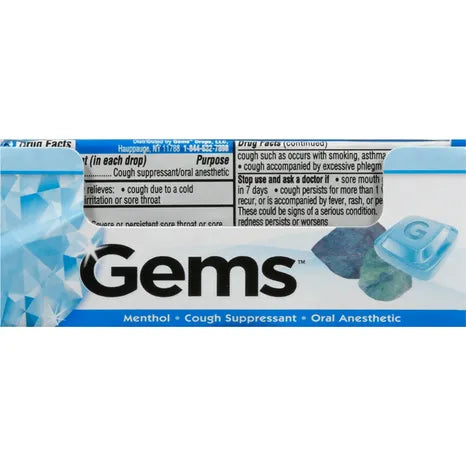 GEMS COUGH DROPS MENTHOL EUCALYPTUS FLAVOR