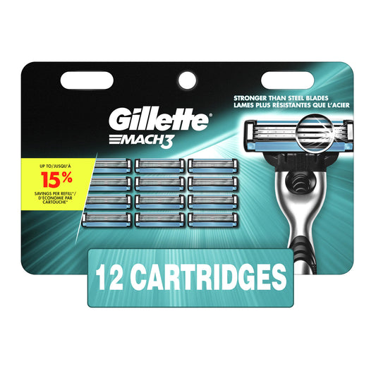 GILLETTE 4CT MACH 3 CARTRIDGE 12/CS